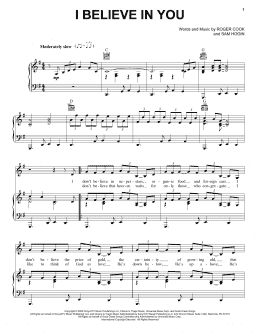 page one of I Believe In You (Piano, Vocal & Guitar Chords (Right-Hand Melody))