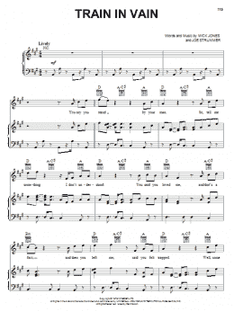 page one of Train In Vain (Piano, Vocal & Guitar Chords (Right-Hand Melody))