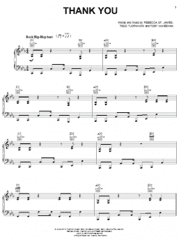 page one of Thank You (Piano, Vocal & Guitar Chords (Right-Hand Melody))