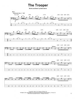 page one of The Trooper (Bass Guitar Tab)