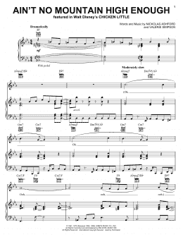 page one of Ain't No Mountain High Enough (Piano, Vocal & Guitar Chords (Right-Hand Melody))