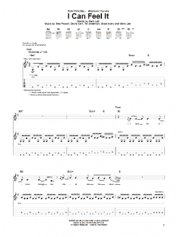 page one of I Can Feel It (Guitar Tab)