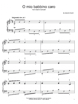 page one of O Mio Babbino Caro (Easy Piano)