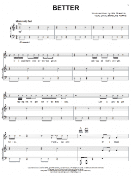 page one of Better (Piano, Vocal & Guitar Chords (Right-Hand Melody))