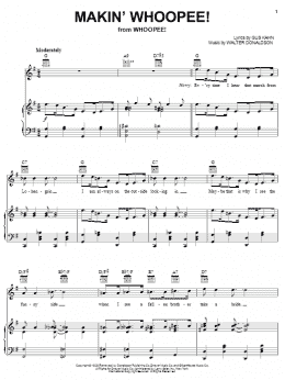 page one of Makin' Whoopee! (Piano, Vocal & Guitar Chords (Right-Hand Melody))