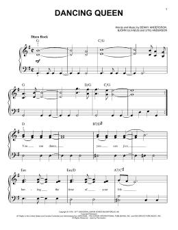 page one of Dancing Queen (Easy Piano)