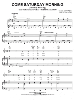 page one of Come Saturday Morning (Saturday Morning) (Piano, Vocal & Guitar Chords (Right-Hand Melody))