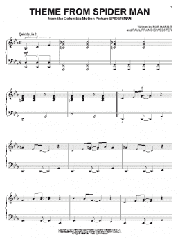 page one of Theme From Spider-Man (Piano Solo)