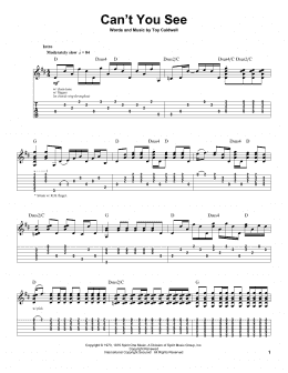 page one of Can't You See (Guitar Tab (Single Guitar))