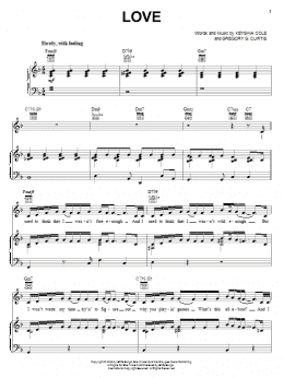 page one of Love (Piano, Vocal & Guitar Chords (Right-Hand Melody))