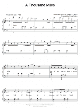 page one of A Thousand Miles (Educational Piano)