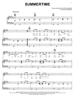 page one of Summertime (Piano, Vocal & Guitar Chords (Right-Hand Melody))