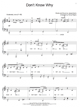 page one of Don't Know Why (Educational Piano)