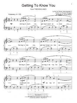 page one of Getting To Know You (Educational Piano)