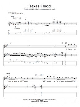 page one of Texas Flood (Guitar Tab (Single Guitar))