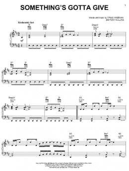 page one of Something's Gotta Give (Piano, Vocal & Guitar Chords (Right-Hand Melody))