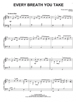 page one of Every Breath You Take (Piano Solo)