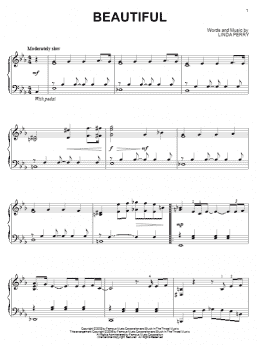 page one of Beautiful (Piano Solo)