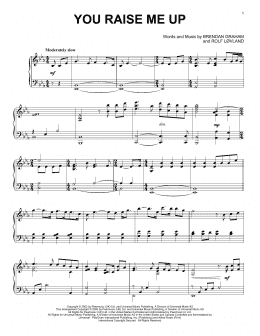 page one of You Raise Me Up (Piano Solo)