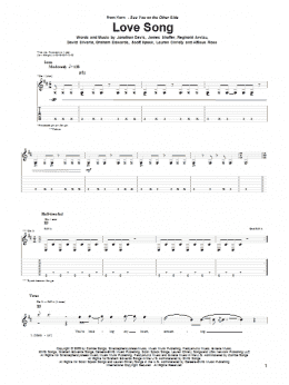 page one of Love Song (Guitar Tab)