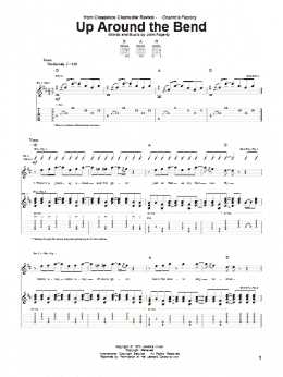 page one of Up Around The Bend (Guitar Tab)