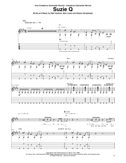 page one of Susie-Q (Guitar Tab)