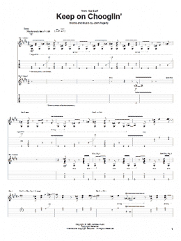 page one of Keep On Chooglin' (Guitar Tab)