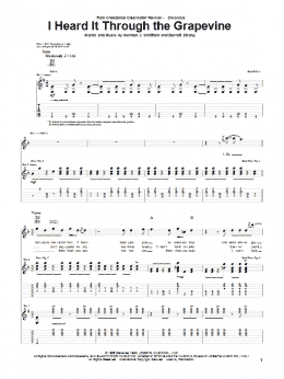 page one of I Heard It Through The Grapevine (Guitar Tab)