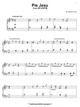 page one of Pie Jesu (Piano Solo)