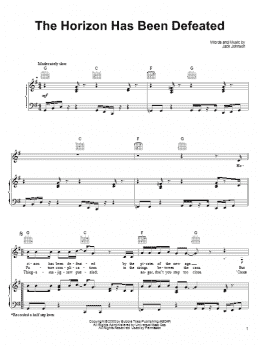 page one of The Horizon Has Been Defeated (Piano, Vocal & Guitar Chords (Right-Hand Melody))