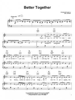 page one of Better Together (Piano, Vocal & Guitar Chords (Right-Hand Melody))