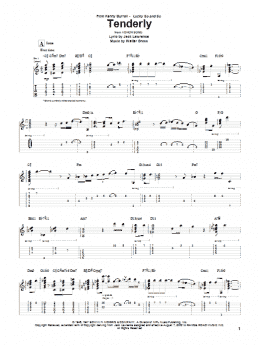 page one of Tenderly (Guitar Tab)