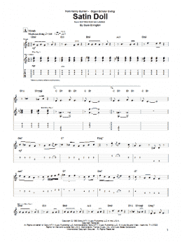 page one of Satin Doll (Guitar Tab)