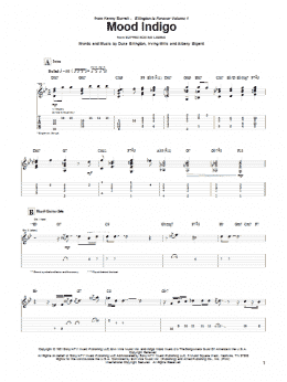 page one of Mood Indigo (Guitar Tab)