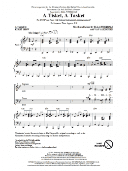 page one of A-Tisket, A-Tasket (SATB Choir)