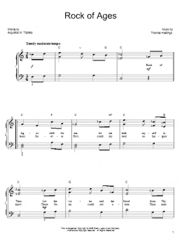 page one of Rock Of Ages (Easy Piano)