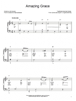 page one of Amazing Grace (Easy Piano)