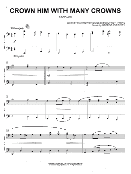 page one of Crown Him With Many Crowns (Piano Duet)