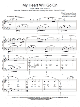 page one of My Heart Will Go On (Love Theme from Titanic) (Educational Piano)