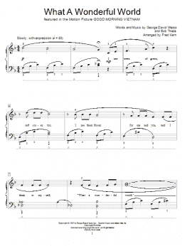 page one of What A Wonderful World (Educational Piano)