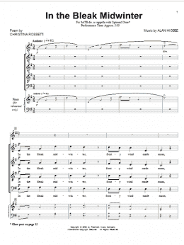 page one of In The Bleak Midwinter (SATB Choir)