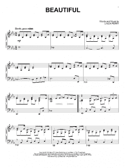 page one of Beautiful (Piano Solo)