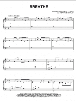 page one of Breathe (Piano Solo)