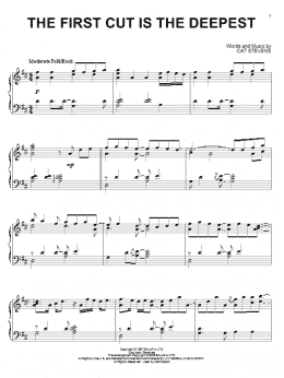 page one of The First Cut Is The Deepest (Piano Solo)