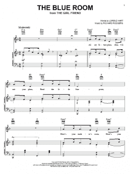 page one of The Blue Room (Piano, Vocal & Guitar Chords (Right-Hand Melody))