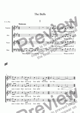 page one of The Bells SATB