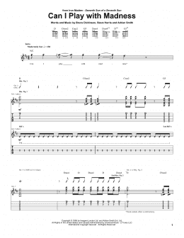 page one of Can I Play With Madness (Guitar Tab)