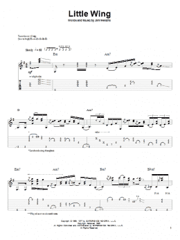 page one of Little Wing (Guitar Tab (Single Guitar))