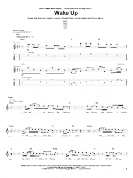 page one of Wake Up (Guitar Tab)