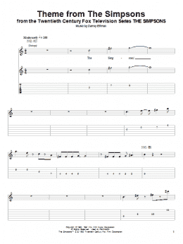 page one of Theme From The Simpsons (Guitar Tab (Single Guitar))